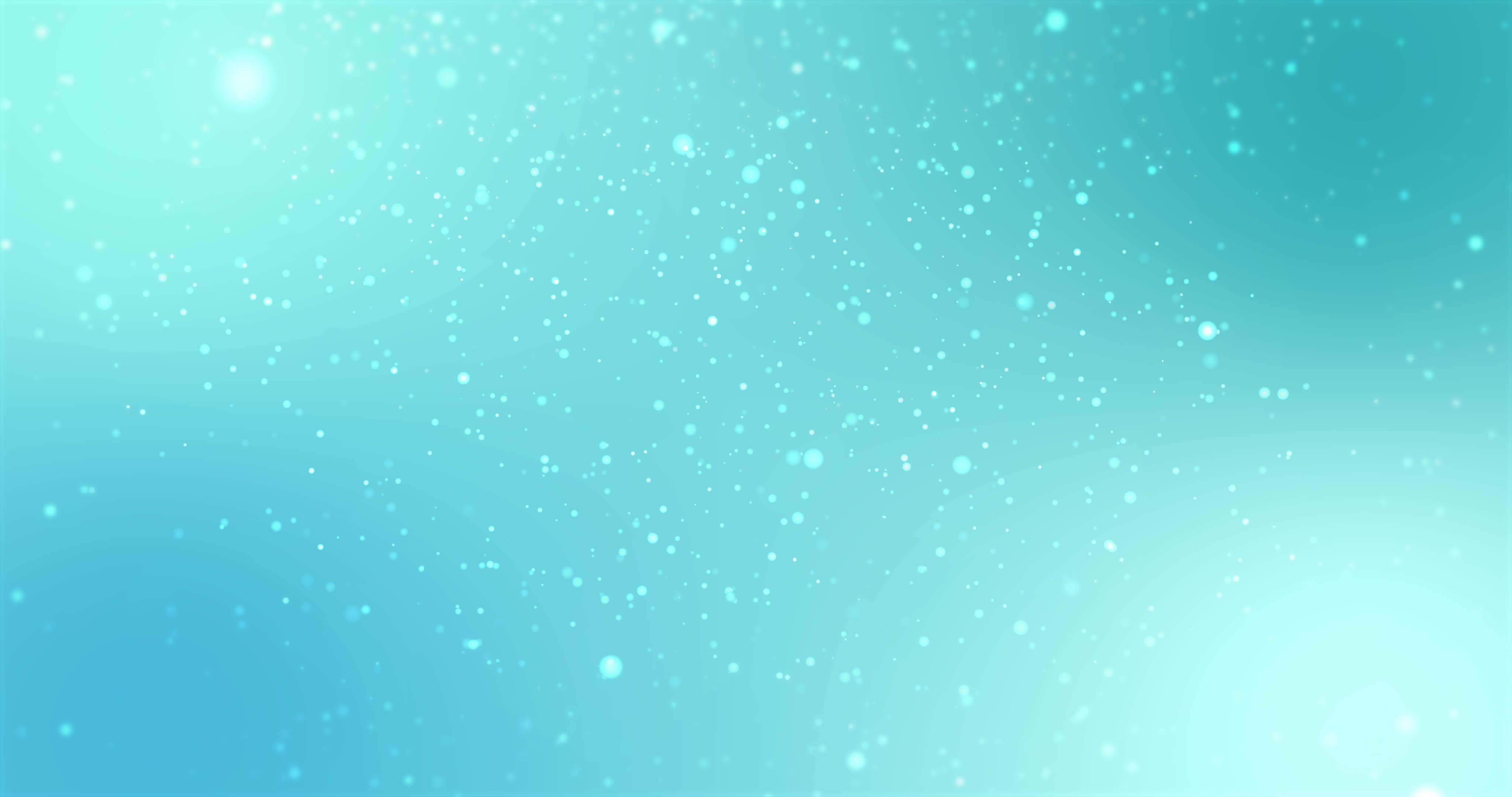 Copos de nieve de invierno cayendo sobre fondo turquesa - Imagen